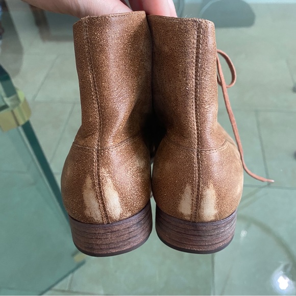 The GREAT. Womens The boxcar boots - brown - sz 7 - distressed - lace ups - Picture 8 of 15